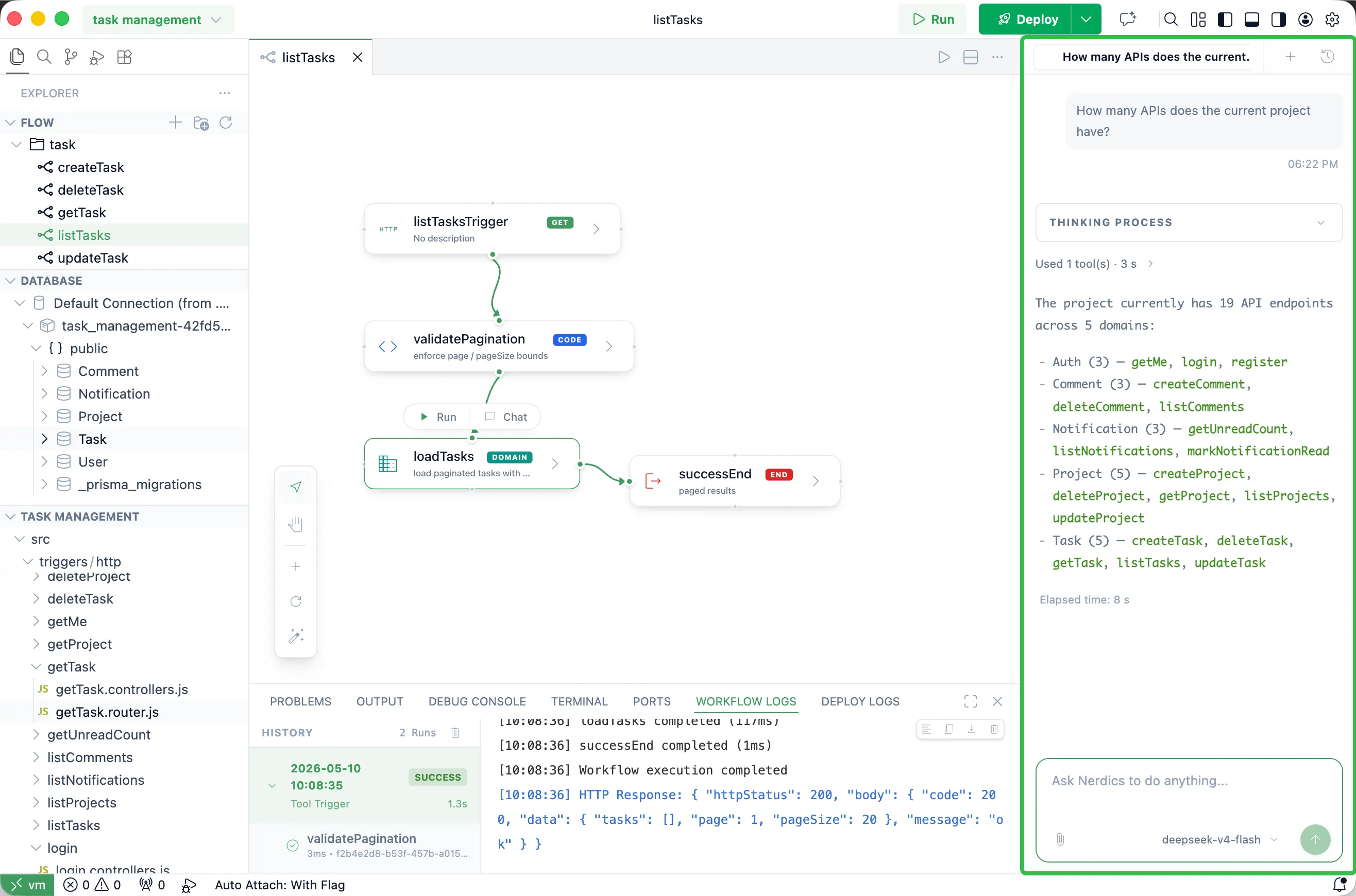 Nerdics AI development assistant chatbox